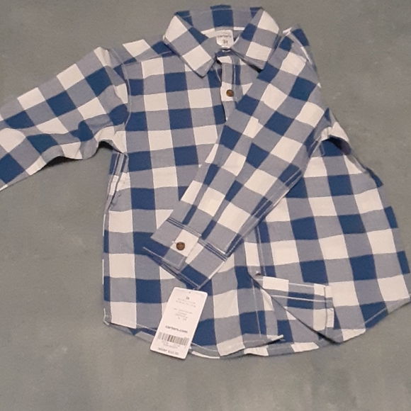 3t blue and white carters button up - Picture 2 of 2